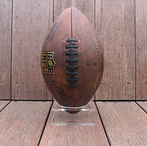 HillSpring Clear Display Stand for Football Basketball Volleyball Soccer Ball, Acrylic Mineral Collection Holder