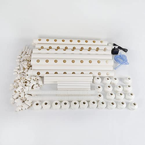 Fetcoi 108 Löcher Hydrokultur Pflanze Rohr, Garten Wachsen Kit, Hydroponik Wachsen Bewässerung System