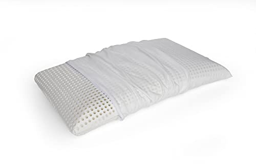 Dmora Talamo Italia - Cuscino per letto, 100% Made in Italy, Guanciale sfoderabile a saponetta in Memory Foam forato, Anallergico e Traspirante, 70x40xh12 cm