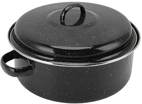 QANYEGN Roasting Pan, Cooking Oven Pans, Turkey Roasting Pan with Lid, Non Stick BBQ Pot for Home, Kitchen Use.(26cm)