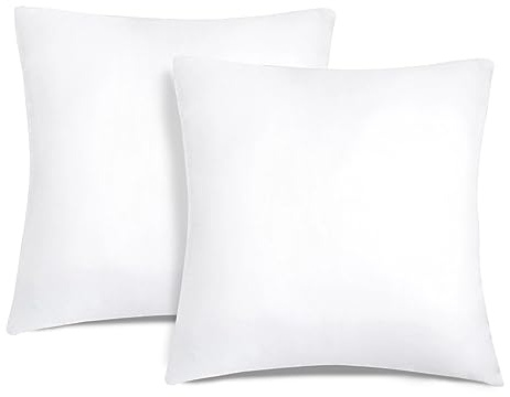 Aitsse- Relleno de Cojín de Fibra Hueca Siliconada de Alta Recuperación 2/4/6 Unidades, Suave, Mullido, Antialérgico. Cojín Decorativo para Casa, Dormitorio, Salón o Coche. (2, 50x50cm)