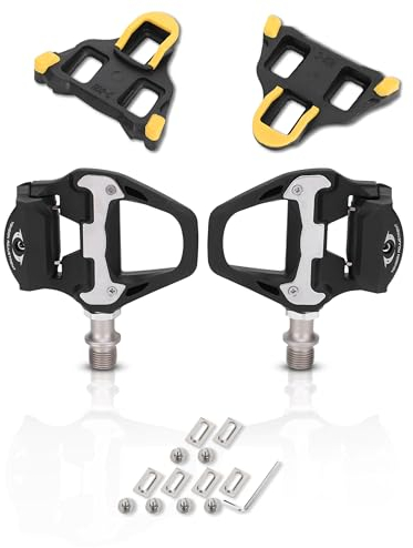 Gugxiom Rennradpedale, selbstsichernd, Aluminiumlegierung und Chrom-Molybdän-Stahl, für Mountainbike und Rennrad