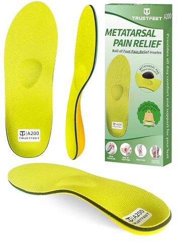 Trustfeet boll of foot smärtlindrande sko innersulor för Mortons Neuroma, metatarsalgi, fotsmärta, hålfotstöd för metatarsal smärtlindring, plantar fasciit, ortopediska innersulor för män kvinnor-D