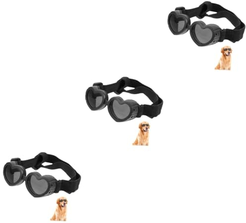 Kisangel 3stücke Hundebrille Für Hunde Winddichte Sonnenbrille Mit Ergonomischem Design Schützt Die Augen Ihres Haustiers Vor Wind Und Uv-licht Für Outdoor-aktivitäten Faltbare Pet