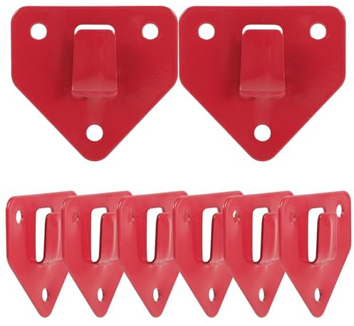 Homoyoyo 8 Pcs Fire Extinguisher Hanger Bracket Extinguisher Wall Hook Fire Extinguisher Metal Bracket Fire Extinguisher Wall Holder Hook for Fire Extinguisher Wall Mount Iron Red Universal