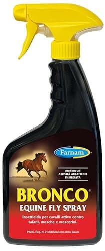 Bronco Equine Spray 600ml Prodotto Spray Insetto Repellente per la Protezione del Cavallo da Fastidiosi Insetti Volanti