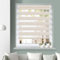 Grandekor Doppelrollo Klemmfix ohne Bohren Leinen 45x100cm(Stoffbreite 41cm) Fenster Rollos für innen Klemmrollos Duo Rollos für Fenster ohne Bohren mit Bohren Privatschutz UV-Schutz Zebrarollo