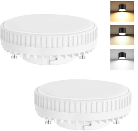 GeyouLux Lampadina LED GX53, lampada LED 3CCT sostituisce 60W alogena, 7W 800LM CRI>80, Bianco GX53 Led per illuminazione da incasso, cucina, soggiorno, ufficio, non dimmerabile, confezione da 2