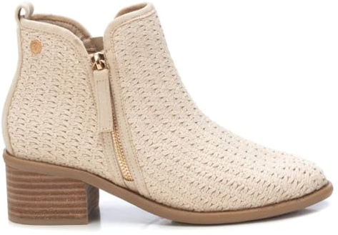 XTI - Bottines Femme Beige - Chaussures confortables et polyvalentes - Mode décontractée - Modèle 14396201 (Taille40)
