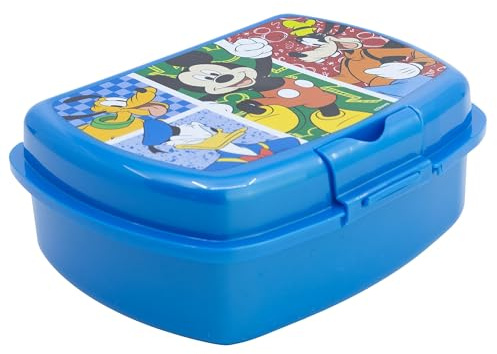 STOR Musse Pigg Matlåda Barn 1686ml - Lunch Box med Säkerhetslås BPA Fri - Hållbar Matsäkring för Skola Park Utflykter