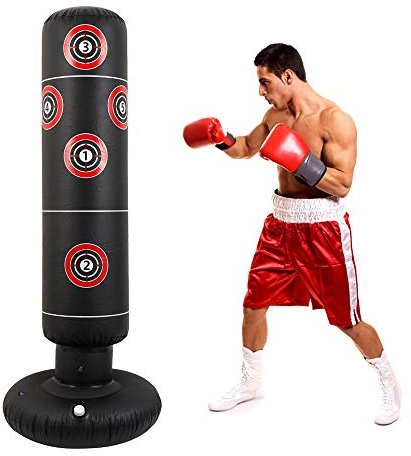 Sacco da boxe gonfiabile 160 cm, autoportante, per boxe, calcio, MMA, karate, allenamento riflesso, fitness, kickboxing, brand per adulti, ragazzi, product_type