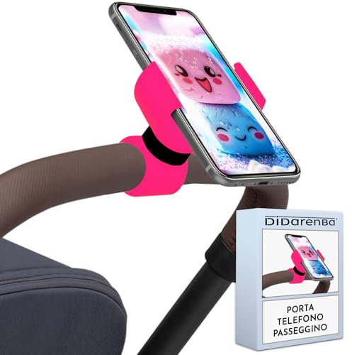 Didarenba Soporte movil Carrito Bebe Universal valido para Smartphones de hasta 7.6 Rosa