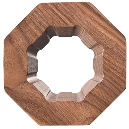 YunJove Vassoio in Legno, Supporto Ottagonale per Filtro Da Caffè, Supporto Decorativo Portatile per Filtro Da Caffè, Porta Filtro per Casa E