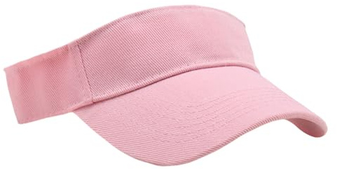 jerbro Cappello da sole per bambini, 4-10 anni, per ragazzi, ragazze, corsa, golf, tennis, con visiera parasole regolabile, visiera estiva, Colore: rosa., Taglia unica