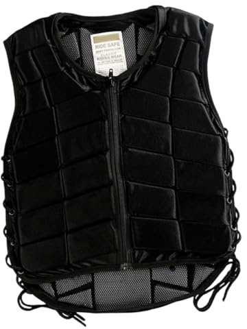 Bbajszx Gilet Sicurezza per Equitazione Traspirante per Bambini Armature protettive Sicurezza per Assorbimento degli Urti con Cerniera per Protezioni per Equitazione Gilet per Equitazione