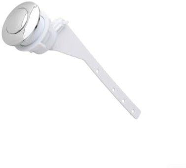 Sawhamale Pulsante di scarico quadrato di ricambio con meccanismo di asta in plastica per serbatoi tradizionali cisterna riparazione bagno design classico 16,3 4,4 3,4 cm (cerchio)