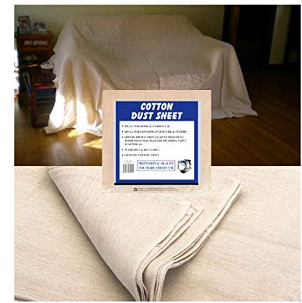 JMS Bridge 3 X Professional Quality 100% Cotton Twill Heavy Duty DUST Sheets for Decorating. Size 10'x8' (3xCT108)