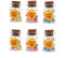 CENPEK 6Pcs 1:12 Scale Dollhouse Storage Jar with Lollipop Wooden Lid Mini Accessory Stylish Handmade Accessories
