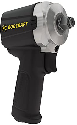 Rodcraft RC2203 Druckluft Schlagschrauber - Vierkantabtrieb 1/2 Zoll, max. Lösemoment 1254 Nm, 10500 U/min, Einhand-Bedienung (Rechts-/Linkslauf), Leistungsregulierung (3 Vorw, 1 Rückw)