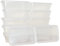 Be4Ever Lot de 12 boîtes à emporter avec couvercles, passent au micro-ondes, anti-fuite, jetables avec couvercles, en plastique durable et recyclable, sans BPA, 650 ml (lot de 12) (500 ml)