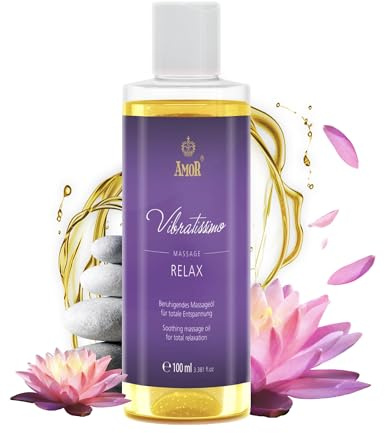 “Relax” de Vibratissimo: aceite de masaje calmante para la relajación, aceite erótico afrodisíaco, 100 ml