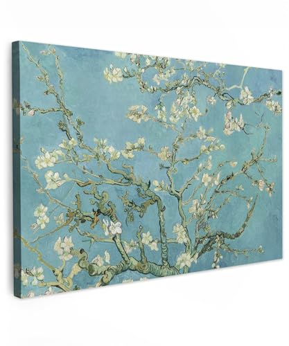 MuchoWow© Bilder Groß 120x80 cm XXL Wohnzimmer Deko Modern Wandbild Foto auf Leinwand Bild Schlafzimmer Room Decor Geschenke Gemälde - Van Gogh - Mandelblüte - Alte Meister - Kunst - Vintage