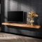 RINGO-Living Massivholz Sideboard TV Lowboard Leslie Akazienholz TV Regal, Sideboard Industrial Style TV Board, Konsolentisch, Sideboard Holz massiv, TV Schrank, Fernsehschrank Wohnzimmer, Kommode