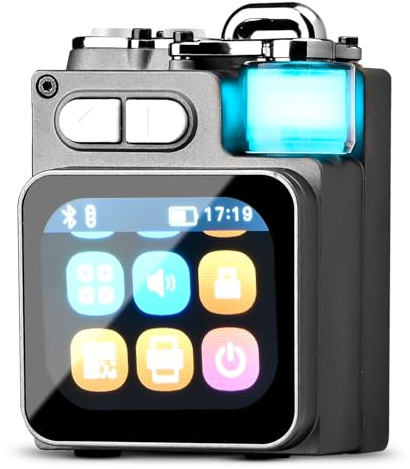 Mini Bluetooth Speaker, Smart Wireless Portable Speaker with Touchscreen, Loud HD Sound, LED Lights, BT5.4, All In One Small Audio for Home/Outdoor/Travel/Shower/Party/Beach/Camping/Hiking/Cycling