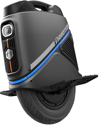 Monociclo Inmotion V9 para Adultos, Color Negro, Talla única (UE), suspensión, Motor de 1000 W, autonomía de hasta 45 km, 25 km/h, neumático Inflable de 16