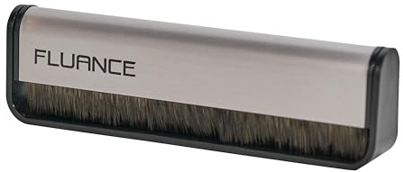 Fluance Anti-Static Carbon Fiber Record Cleaning Brush - Safely Removes Dust & Static from Vinyl Records to Preserve Sound Quality and Reduce Pops, Crackles, Surface Noise (VB50)