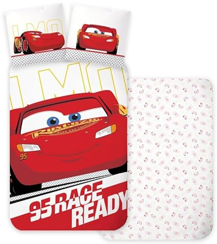 Cars Rayo Mcqueen Funda Nórdica Bebé 100x135 + Funda Almohada 40x60 Algodón