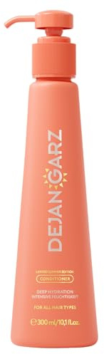 Dejan Garz Balsamo Summer Limited Edition - Balsamo per capelli da donna con cocco, vaniglia e caramello, anti-crespo e morbidezza, cura per tutti i tipi di capelli, capelli secchi e ricci (300 ml)