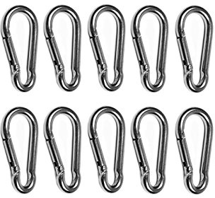 wellenshop 10 x Karabiner Haken 3 x 30 mm Edelstahl