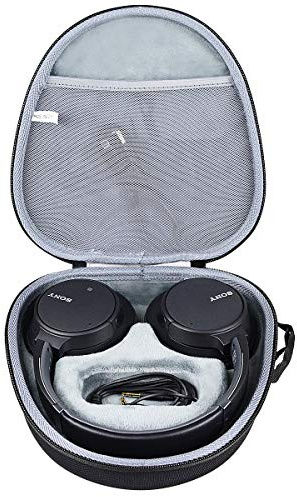 AONKE Hard Travel Storage Tasche kompatibel mit Sony WH-CH720N WH-CH520 WH-CH510 WH-CH710N XB900N WH-CH700N WH-XB910N Kabelloser Bluetooth Noise Cancelling Kopfhörer (Schwarz Tasche)