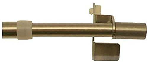Ateliers28 Vitrage Tringles Autobloquantes Pressfix, Ø 10, 1 Tringle Extensible Autobloquante Embout Cylindre 50-80, Décor Laiton T10017836