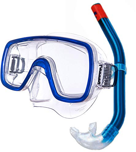 Salvas Set Kalua Tauchmaske + Schnorchel Taucher Maske Schwimm Brille Erwachsene