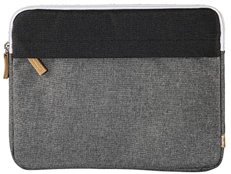 Hama Tasche für Tablet und Notebook bis 11 Zoll (Tablettasche, Laptoptasche für Notebook, Tablet, MacBook, Surface, Hülle, Case, Laptophülle, Sleeve) schwarz grau, 00217112, 11'' / 28 cm