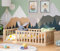 Bellabino Tapi Bett 80x160 cm, Kinderbett mit Rausfallschutz, inklusive Lattenrost, Montessori Bodenbett für Jungen und Mädchen aus Kiefer Massivholz, Natur lackiert, Bed