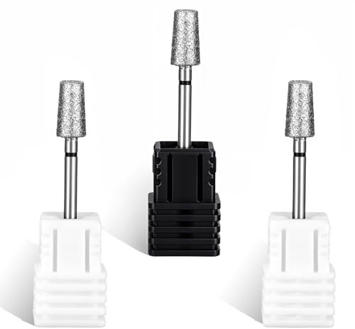 Molain Set di 3 punte per unghie, fresa per unghie, punte diamantate, per manicure, per la cura delle unghie, per la rimozione delle cuticole