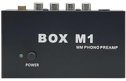 Suoumwa Box M1 mm Phono Preamp for Turntable Phonograph Preamplifier Mini Stereo Audio HiFi with Headphone Amplifier