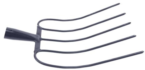 OFFSCH Agricola Manuale in Ferro Antiruggine Per Raccolta Letame e Cura Giardino Forchetta Versatile Denti Per Uso Campestre e Agricolo