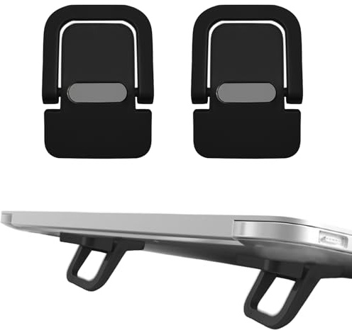 NECXON Un paio di mini rialzi per tastiera, piedini per laptop portatili con silicone antiscivolo, supporto per tastiera per scrivania (nero)