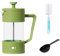 Watson and Monday W&M Cafetiere a Piston - Cafetiere Filtre - French Press - Théières - Borosilicate, Acier inoxydable - Cuillère Doseuse + Brosse Nettoyage - Vert - 350ml
