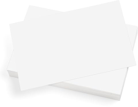 OFFCUP Cartoline Vuote, 108 pezzi A6 Cartoncini Bianchi, 15 x 10cm Carta Vuota Cartoncino Offset per Disegnare Scrivere Stampare Biglietti Auguri Fai da te (Angolo Retto)