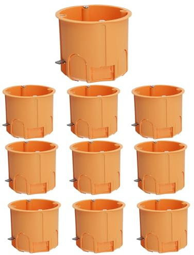 Jandei - Caja de Mecanismos Empotrable Extralarga para Tabiques Huecos. Diámetro 68 mm Agujero de Fresado. 61,5 mm Profundidad. Para la Instalación de Interruptores y Enchufes. (10)