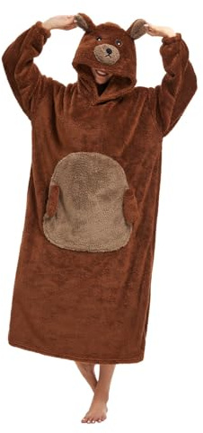 chuangminghangqi Übergroße Kapuzendecke, Sweatshirt, Plaid, Unisex, mit großer TV-Tasche, Decke, eine Größe für alle, Geschenk für den Winter, Cocooning, One size