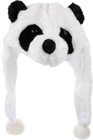 UKCOCO Cappellino Panda Adorabile in Morbido Pile Invernale Accessorio Costume Leggero e Confortevole per Feste e Foto Divertenti