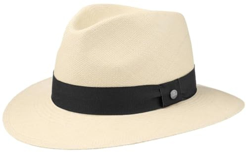 Lierys Sombrero Panamá The Sophisticated Mujer Hombre Confeccionado a Mano en Ecuador Sombrero de Paja de Verano con Cinta