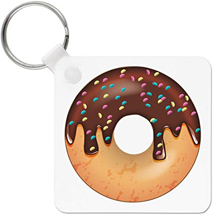 Gift Base Chocolat Saupoudré Lustré Donut Porte-Clés Chaîne