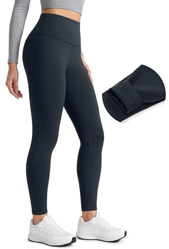 CRZ YOGA Leggings Forro Polar Mate - 64/71cm | Térmico, Casual, Cintura Alta, Longitud Completa, Yoga, Salón, Entrenamiento, Invierno, para Mujer